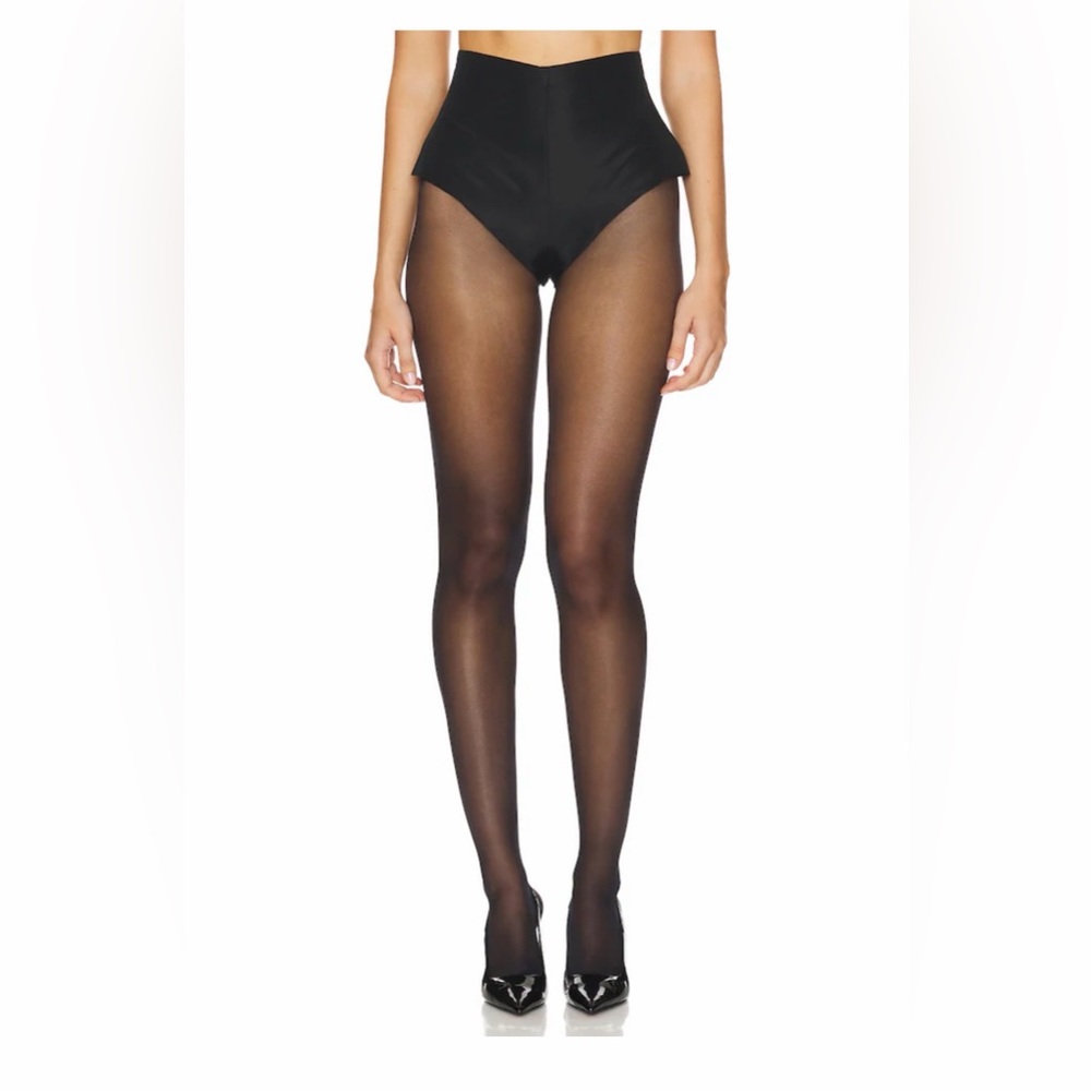 Dollhouse Black High-Waist Sheer Tights Shorts